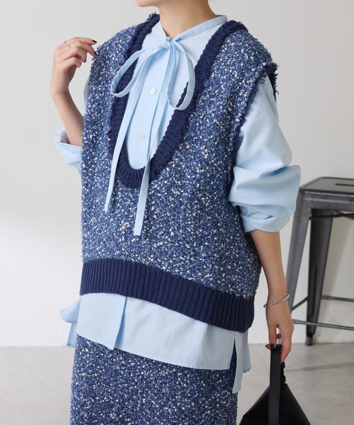 COLLAGE GALLARDAGALANTE メッシュジレ COLLAGE GALLARDAGALANTE ジャケット テーラードジャケット メッシュ