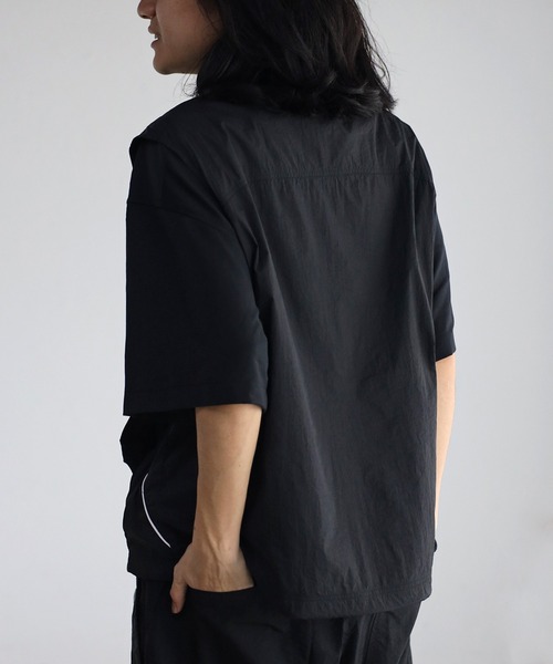 「CREARE -LINO-」 ナイロンベスト M ブラック メンズ_画像3