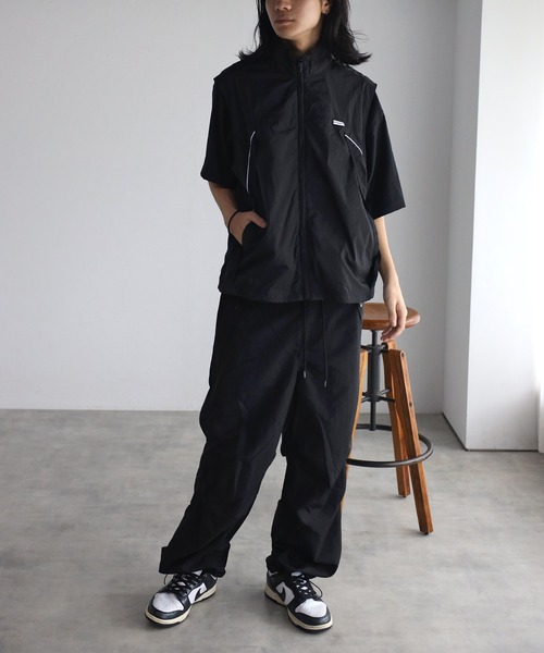 「CREARE -LINO-」 ナイロンベスト M ブラック メンズ_画像4