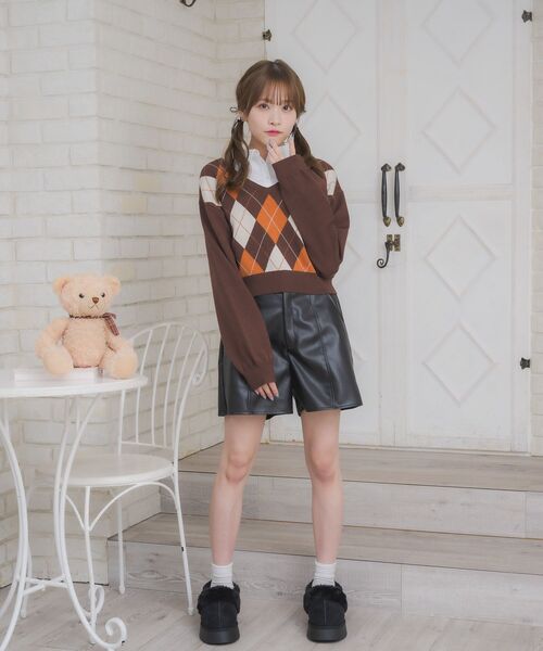 Emsexcite（エムズエキサイト） ニット セーター シャツ襟付き