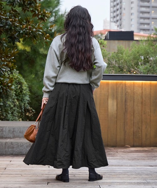 MICA&DEAL（マイカアンドディール） スカート ドット柄タックギャザー