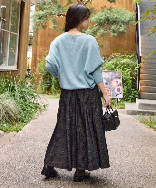 MICA&DEAL（マイカアンドディール） スカート ドット柄タックギャザー