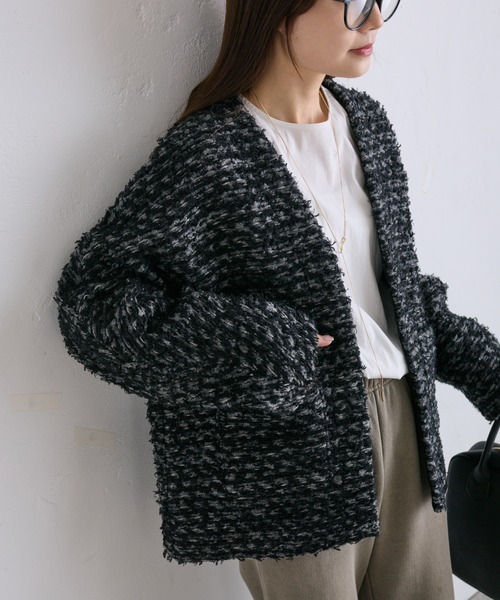 pual ce cin 「PUAL CE CIN」 ノーカラージャケット FREE グレー