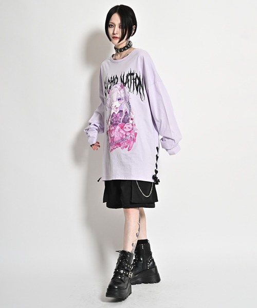 「Revo.」 「PSYCHONATION」長袖カットソー M パープル レディース_画像7