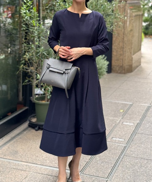 ST.ROONEY（セントルーニー） ワンピース キーネックフレアワンピース