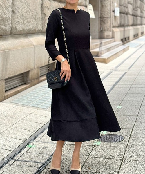 One peace 62〜69,71〜98 ST.ROONEY（セントルーニー） ワンピース キーネックフレアワンピース