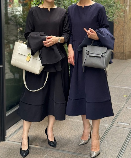 ST.ROONEY（セントルーニー） ワンピース キーネックフレアワンピース