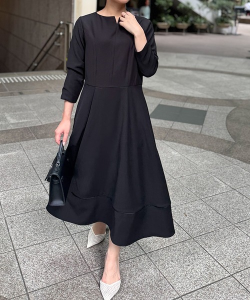 ST.ROONEY（セントルーニー） ワンピース キーネックフレアワンピース