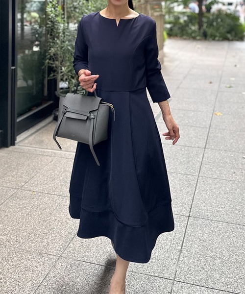 ST.ROONEY（セントルーニー） ワンピース キーネックフレアワンピース