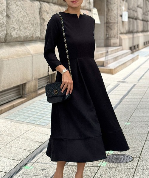 ST.ROONEY（セントルーニー） ワンピース キーネックフレアワンピース