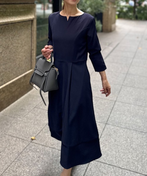 ST.ROONEY（セントルーニー） ワンピース キーネックフレアワンピース