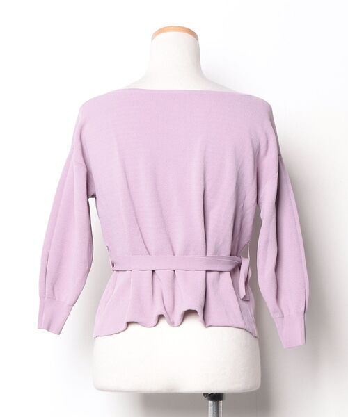 「12Twelve Agenda」 7分袖ニット M ラベンダー レディース_画像2