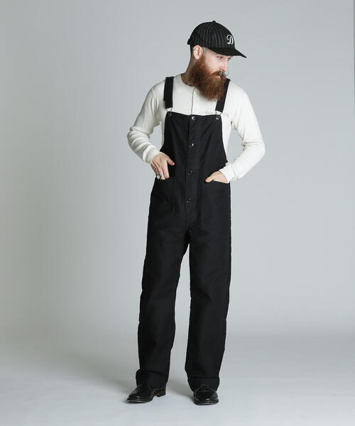 Schott ブラック オーバーオール M Schott N.Y.C（ショット） 「schott」 オーバーオール M ブラック
