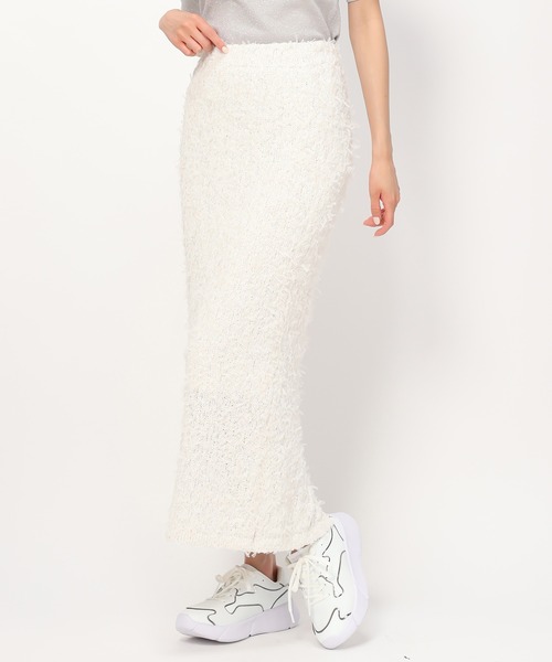 「MISCH MASCH」 ロングスカート フリ- ブラック レディース_画像3