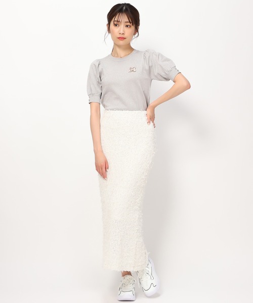 「MISCH MASCH」 ロングスカート フリ- ブラック レディース_画像5