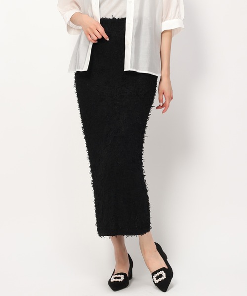 「MISCH MASCH」 ロングスカート フリ- ブラック レディース_画像8