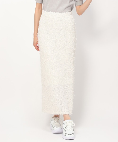 「MISCH MASCH」 ロングスカート フリ- ブラック レディース_画像9