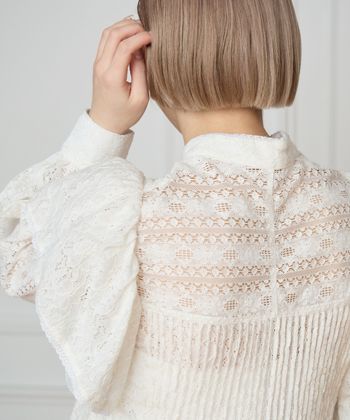 IENA LA BOUCLE（イエナラブークル） ブラウス シャツ レースオン