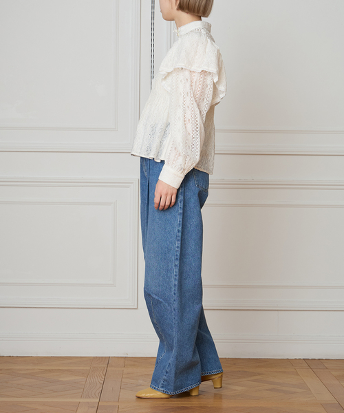 IENA LA BOUCLE（イエナラブークル） ブラウス シャツ レースオン