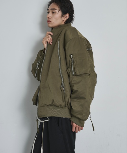 BLANK HOTEL ma1 ma-1 Extended-Zip Puffer MA-1 Jacket / ジップ
