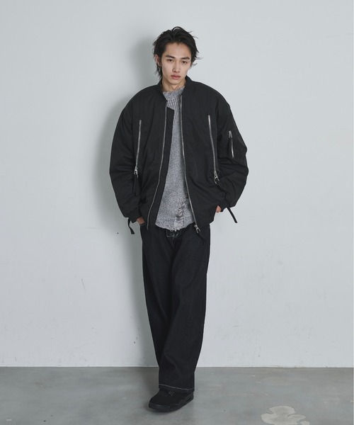 BLANK HOTEL ma1 ma-1 Extended-Zip Puffer MA-1 Jacket / ジップ