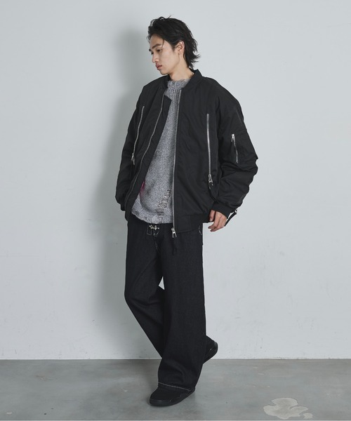 BLANK HOTEL ma1 ma-1 Extended-Zip Puffer MA-1 Jacket / ジップ
