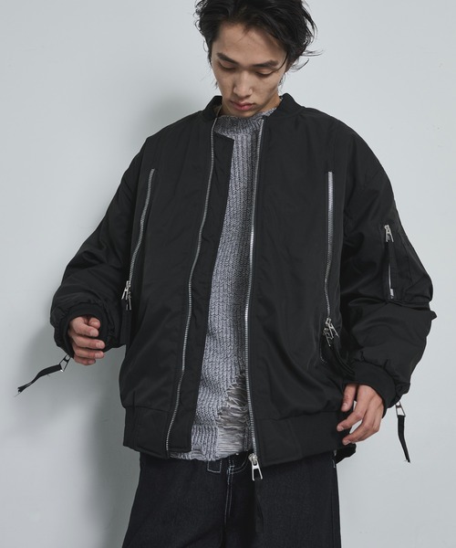 BLANK HOTEL ma1 ma-1 Extended-Zip Puffer MA-1 Jacket / ジップ