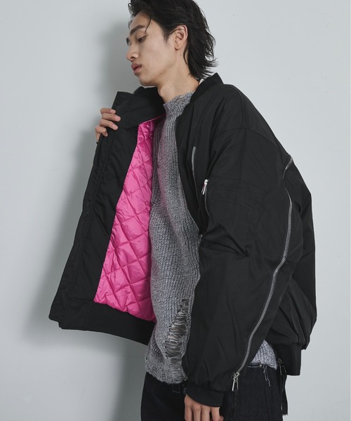 BLANK HOTEL ma1 ma-1 Extended-Zip Puffer MA-1 Jacket / ジップ