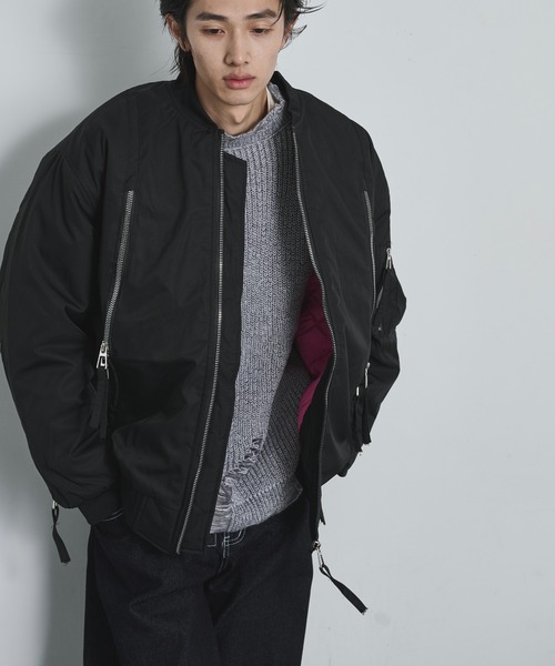 BLANK HOTEL ma1 ma-1 Extended-Zip Puffer MA-1 Jacket / ジップ