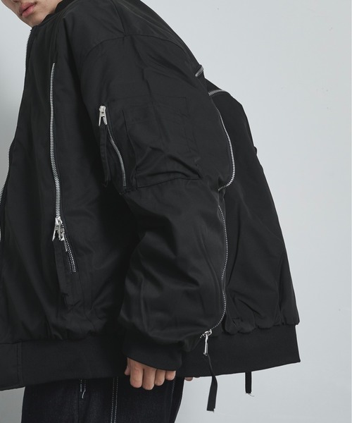 BLANK HOTEL ma1 ma-1 Extended-Zip Puffer MA-1 Jacket / ジップ
