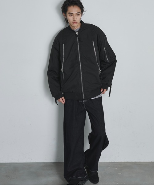 BLANK HOTEL ma1 ma-1 Extended-Zip Puffer MA-1 Jacket / ジップ