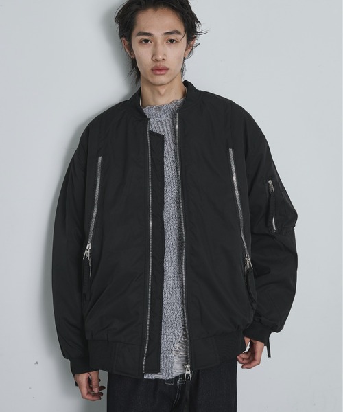 BLANK HOTEL ma1 ma-1 Extended-Zip Puffer MA-1 Jacket / ジップ