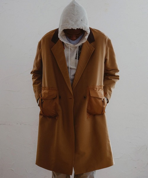 チェスターコート コート N/C CLOTH PEACH SKIN COAT メンズの画像