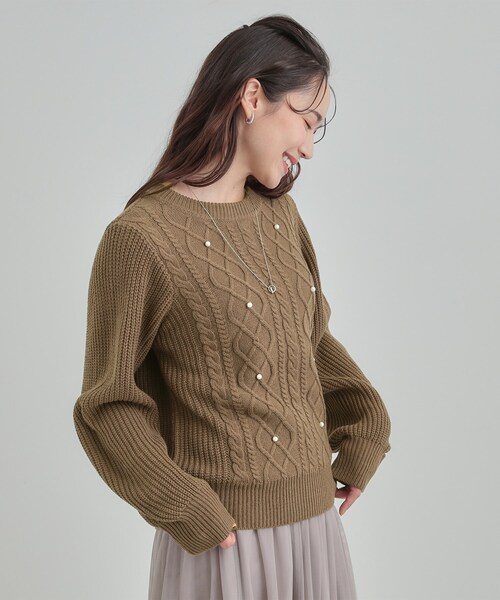 DRESKIP(ドレスキップ) ニット セーター 「洗濯機可/S-LL」フェイク DRESKIP(ドレスキップ) ニット セーター 「洗濯機可/S-LL」フェイク