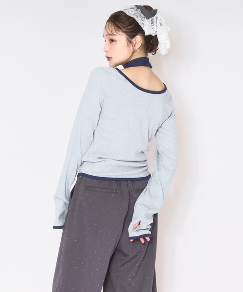 トップス loin nuit choker henry rib tops loin nuit tシャツ choker henry rib tops / チョーカーヘンリーリブ