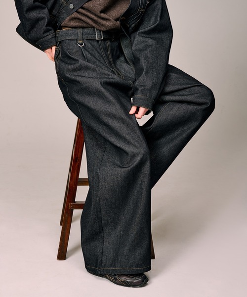 WETTEMPT ワイドパンツ ジーンズ BELTED WIDE DENIM PANTS