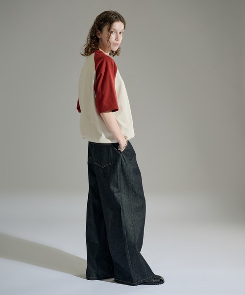 WETTEMPT ジーンズ BELTED WIDE DENIM PANTS / ベルテッドワイドデニム