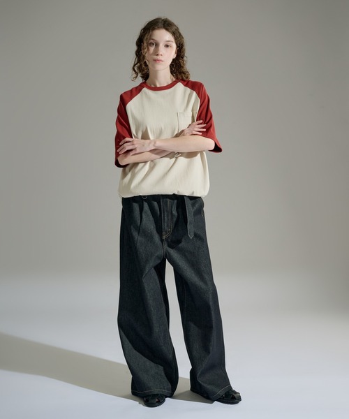 WETTEMPT ワイドパンツ ジーンズ BELTED WIDE DENIM PANTS