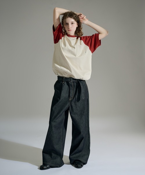 WETTEMPT ワイドパンツ ジーンズ BELTED WIDE DENIM PANTS
