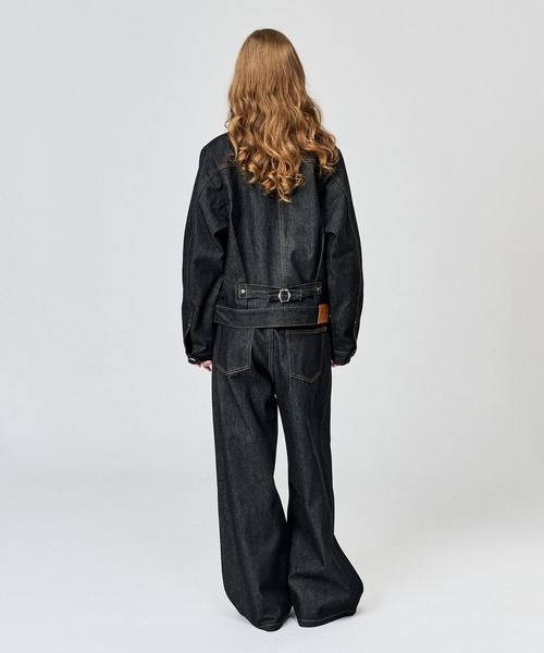 BELVET デニム ワイドパンツ WETTEMPT ワイドパンツ ジーンズ BELTED WIDE DENIM PANTS