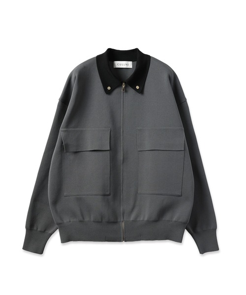 CULLNI（クルニ） ブルゾン アウター Big Pocket Zip Up Knit Jacket