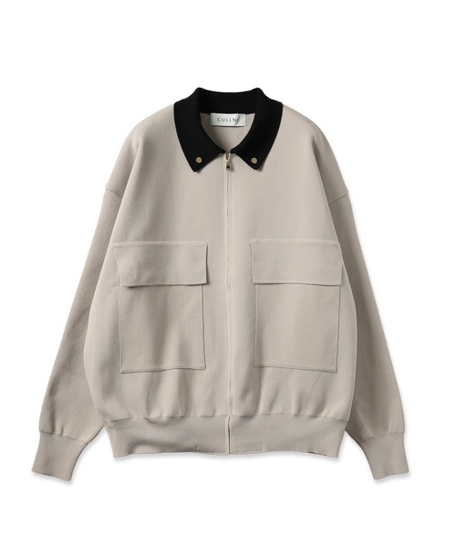 CULLNI（クルニ） ブルゾン アウター Big Pocket Zip Up Knit Jacket