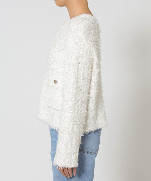 BABYLONE バビロン ツイード ニット ジャケット カーディガン BABYLONE｜ツイードニットジャケット | Rakuten Fashion(楽天