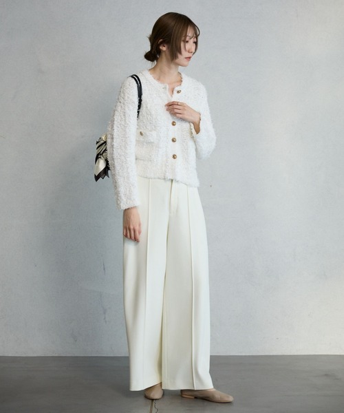 BABYLONE（バビロン） ジャケット ノーカラージャケット ツイード