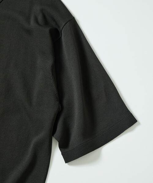 「FREAK'S STORE」 半袖ニット LARGE チャコール メンズ_画像5