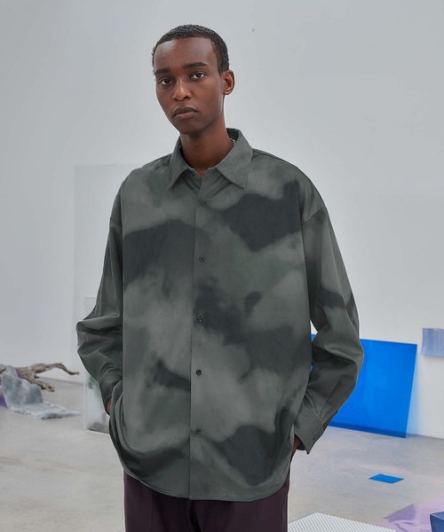 「HARE」 長袖シャツ FREE レッド メンズ_画像5