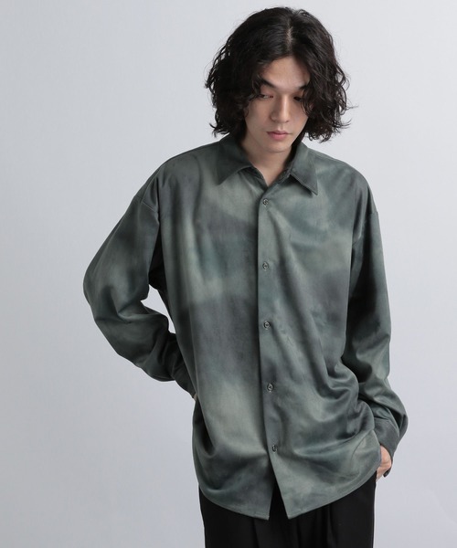 「HARE」 長袖シャツ FREE レッド メンズ_画像7