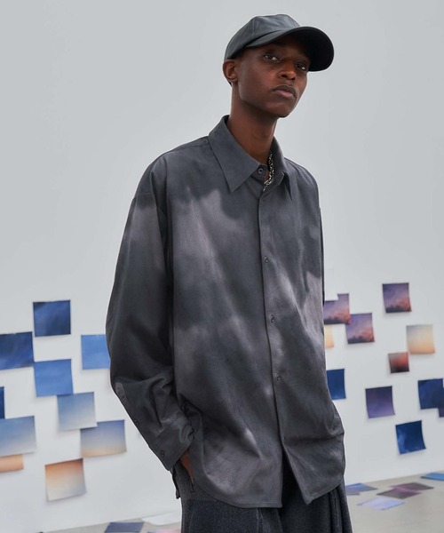 「HARE」 長袖シャツ FREE レッド メンズ_画像9