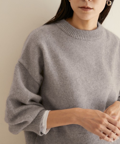 「SALON adam et rope'」 長袖ニット FREE ライトグレー レディース_画像2