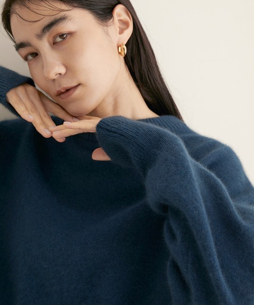 「SALON adam et rope'」 長袖ニット FREE ライトグレー レディース_画像4